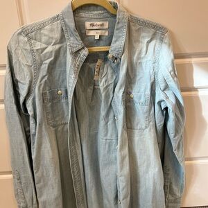 Madewell Sky Blue Denim Button-Up